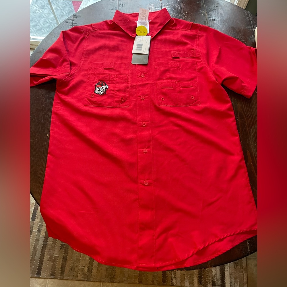 Georgia bulldog fishing‎ shirt sz small NWT